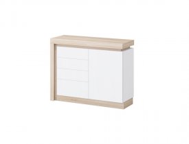 Дуб сонома, Белый / Белый глянец, Без подсветки