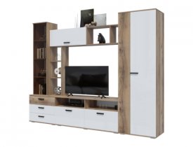 Дуб Делано/Белый глянец